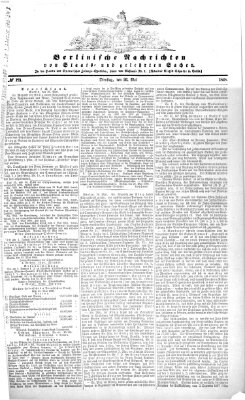Berlinische Nachrichten von Staats- und gelehrten Sachen Dienstag 26. Mai 1868