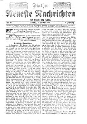 Fürther neueste Nachrichten für Stadt und Land (Fürther Abendzeitung) Sonntag 3. Oktober 1869