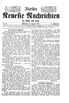 Fürther neueste Nachrichten für Stadt und Land (Fürther Abendzeitung) Mittwoch 19. Januar 1870