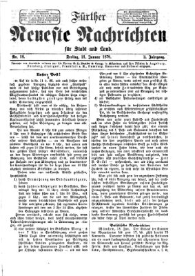Fürther neueste Nachrichten für Stadt und Land (Fürther Abendzeitung) Freitag 21. Januar 1870