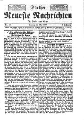Fürther neueste Nachrichten für Stadt und Land (Fürther Abendzeitung) Sonntag 22. Mai 1870