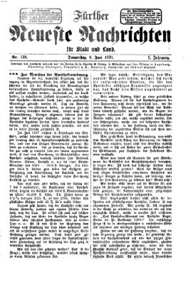 Fürther neueste Nachrichten für Stadt und Land (Fürther Abendzeitung) Donnerstag 9. Juni 1870