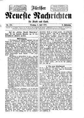 Fürther neueste Nachrichten für Stadt und Land (Fürther Abendzeitung) Dienstag 5. Juli 1870