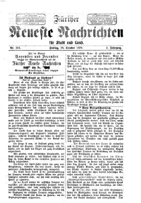 Fürther neueste Nachrichten für Stadt und Land (Fürther Abendzeitung) Freitag 28. Oktober 1870