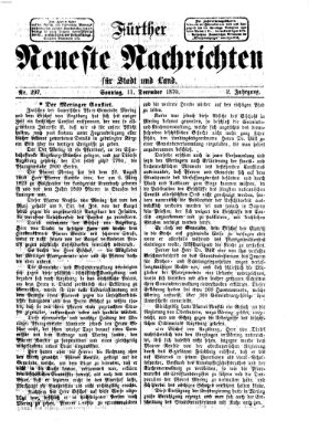 Fürther neueste Nachrichten für Stadt und Land (Fürther Abendzeitung) Sonntag 11. Dezember 1870