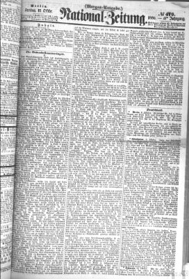Nationalzeitung Freitag 12. Oktober 1860
