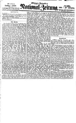 Nationalzeitung Freitag 7. Dezember 1860