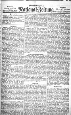 Nationalzeitung Montag 22. April 1861