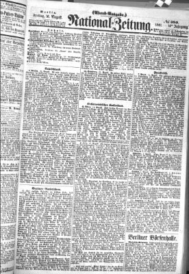 Nationalzeitung Freitag 16. August 1861