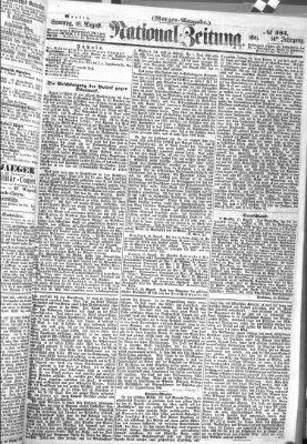 Nationalzeitung Sonntag 18. August 1861