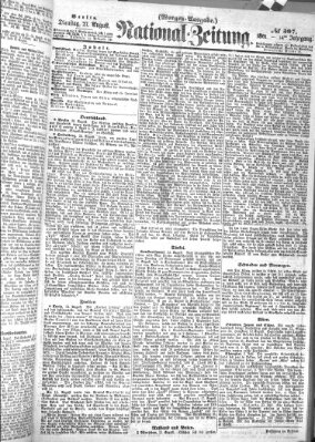 Nationalzeitung Dienstag 27. August 1861