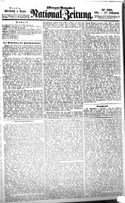 Nationalzeitung Mittwoch 4. Dezember 1861