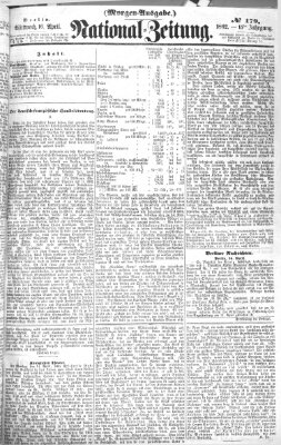 Nationalzeitung Mittwoch 16. April 1862