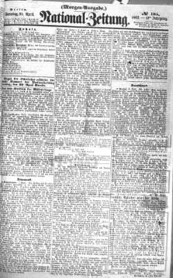 Nationalzeitung Sonntag 20. April 1862