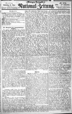 Nationalzeitung Sonntag 15. Juni 1862