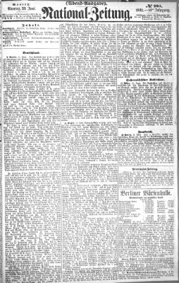 Nationalzeitung Montag 23. Juni 1862