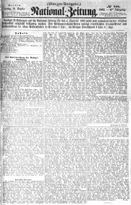 Nationalzeitung Freitag 19. September 1862