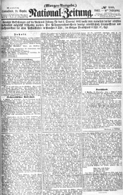 Nationalzeitung Samstag 27. September 1862