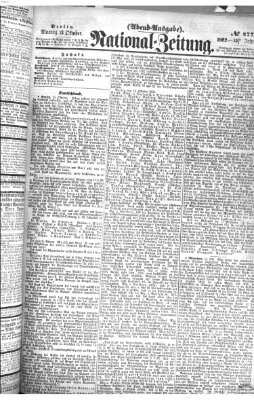 Nationalzeitung Montag 13. Oktober 1862