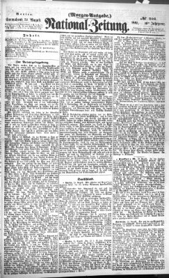 Nationalzeitung Samstag 29. August 1863