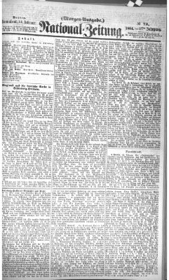 Nationalzeitung Samstag 13. Februar 1864