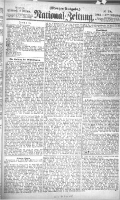 Nationalzeitung Mittwoch 17. Februar 1864