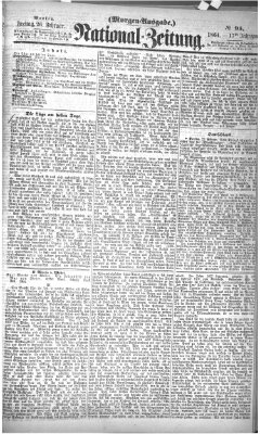 Nationalzeitung Freitag 26. Februar 1864
