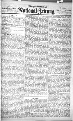 Nationalzeitung Donnerstag 3. März 1864