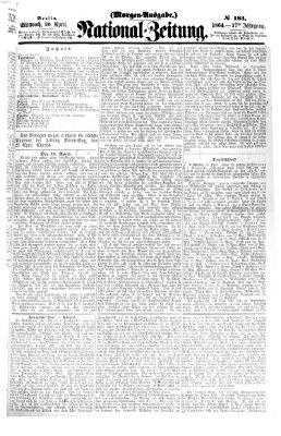 Nationalzeitung Mittwoch 20. April 1864