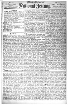 Nationalzeitung Dienstag 3. Mai 1864