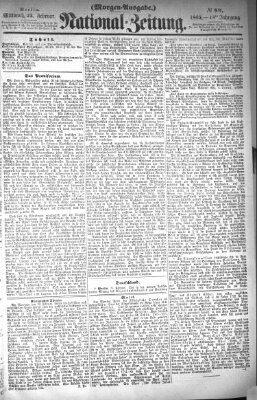 Nationalzeitung Mittwoch 22. Februar 1865