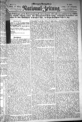 Nationalzeitung Samstag 18. März 1865