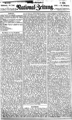 Nationalzeitung Mittwoch 10. Juni 1868