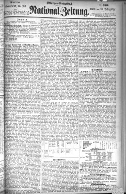 Nationalzeitung Samstag 25. Juli 1868