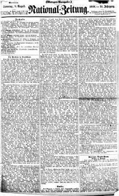 Nationalzeitung Sonntag 9. August 1868