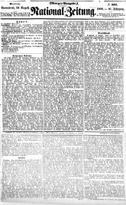 Nationalzeitung Samstag 22. August 1868