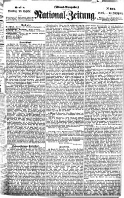 Nationalzeitung Montag 28. September 1868