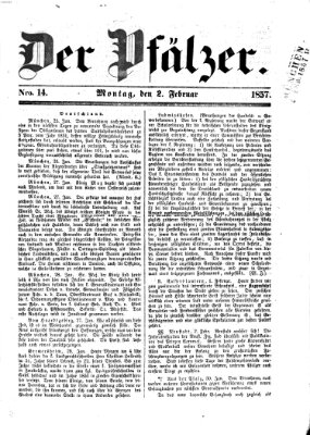 Pfälzer Montag 2. Februar 1857