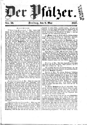 Pfälzer Freitag 8. Mai 1857