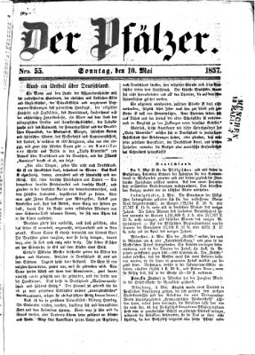 Pfälzer Sonntag 10. Mai 1857