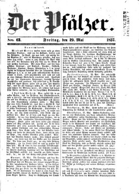 Pfälzer Freitag 29. Mai 1857