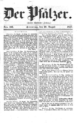 Pfälzer Sonntag 30. August 1857
