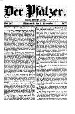 Pfälzer Mittwoch 9. September 1857