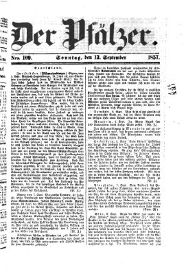 Pfälzer Sonntag 13. September 1857