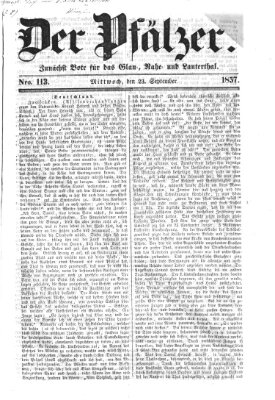 Pfälzer Mittwoch 23. September 1857
