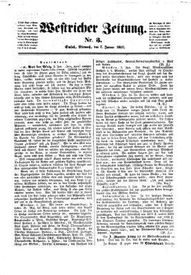 Westricher Zeitung Mittwoch 7. Januar 1857