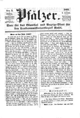Pfälzer Freitag 6. Januar 1860