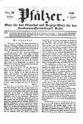Pfälzer Freitag 3. August 1860