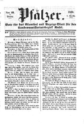 Pfälzer Freitag 7. September 1860