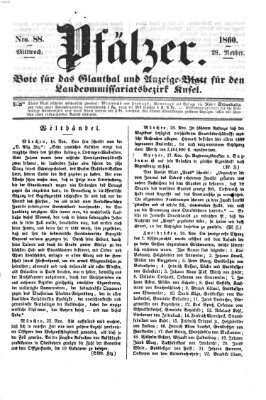 Pfälzer Mittwoch 28. November 1860